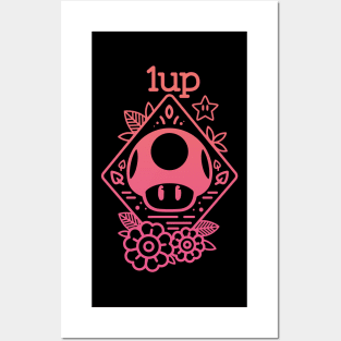 1 up pink Posters and Art